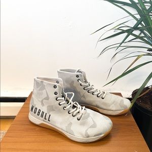 Camo high-top trainers